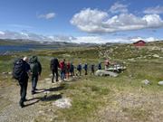 På rekke og rad på vei mot Krækkja.